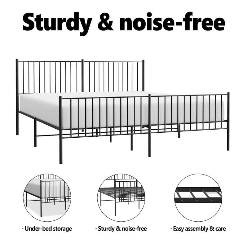 vidaXL Metal Bed Frame, No Mattress