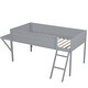 preview thumbnail 5 of 16, Twin Size Wood Gaming Loft Bed with Desk and LED, Grey