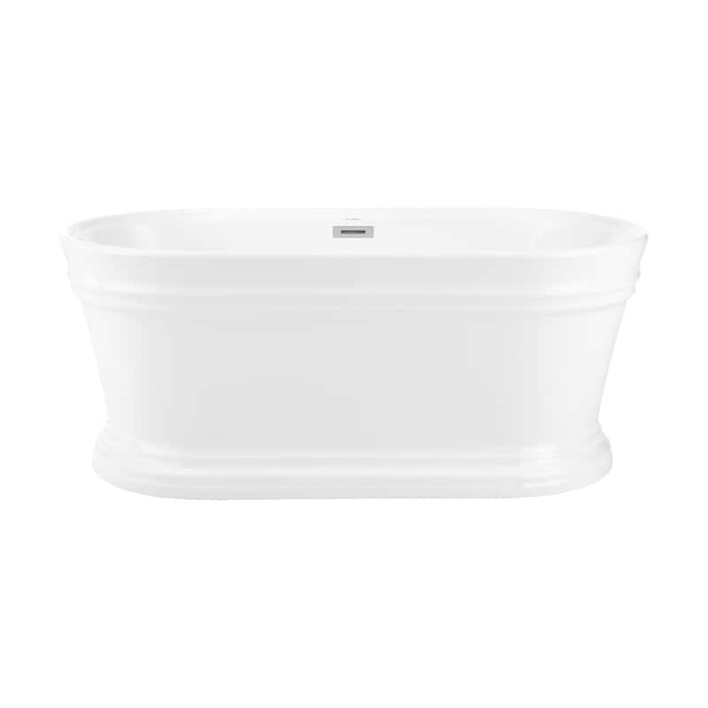 Santorini 60" Freestanding Tub Glossy White - 59.5x29.5 Center