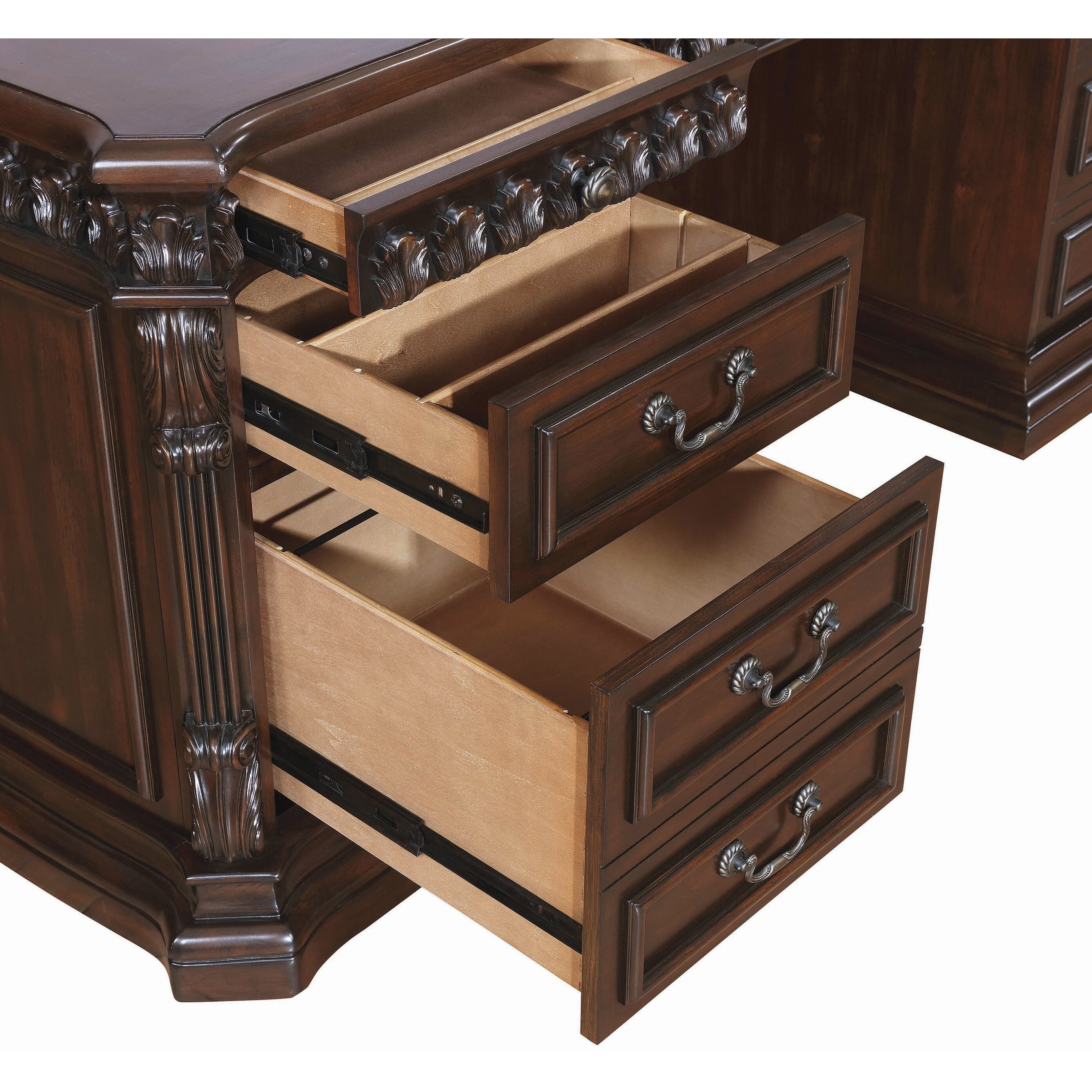 Corbett Rich Brown Double Pedestal Executive Desk - Overstock - 33988754