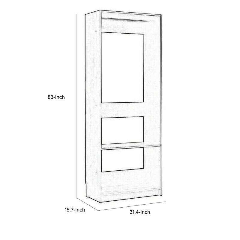 Dee Modular Closet System, 1 Metal Hanging Rod and 1 Shelf, Oak Brown