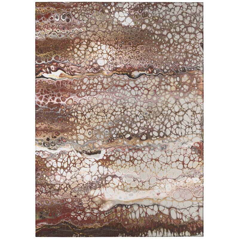 Indoor/ Outdoor Addison Karina Abstract Area Washable Rug