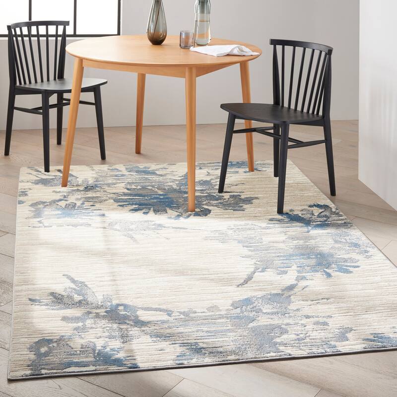 Calvin Klein Enchanting Botanical Floral Abstract Area Rug