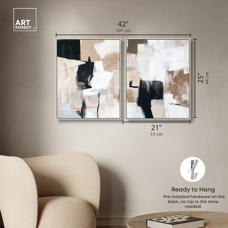 Endless Contrast Canvas Set of 2 by Art Remedy