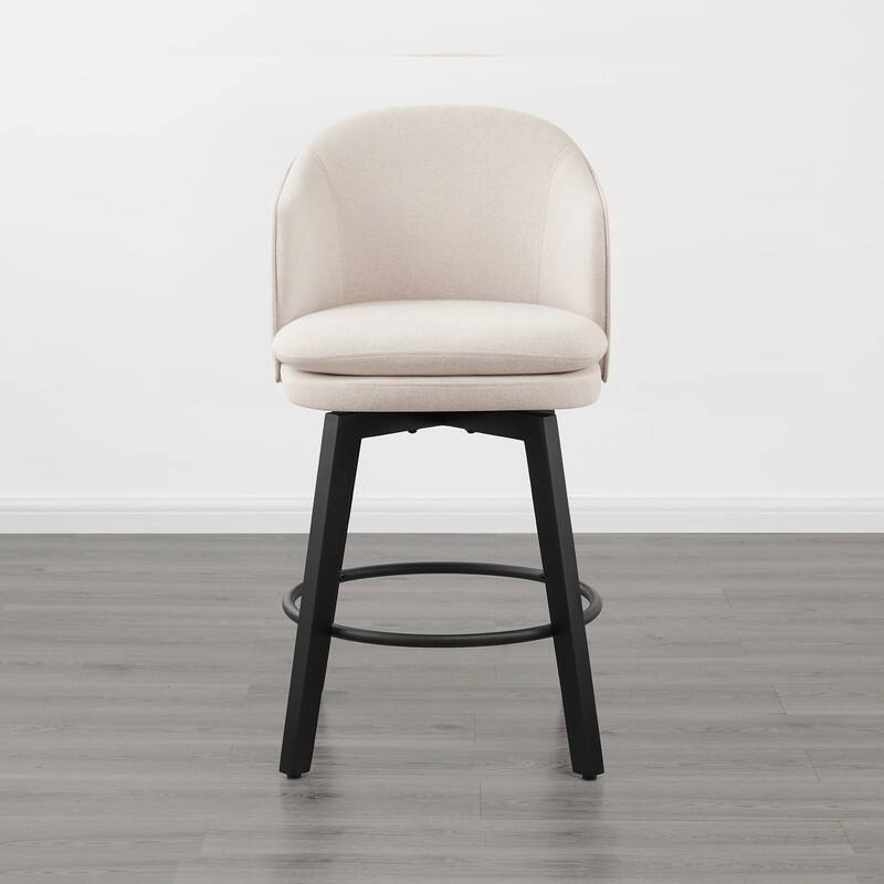 Spruce & Spring Kaylee Modern Swivel Counter Height Bar Stools with Arm