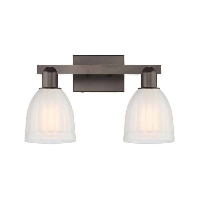 Innovations Lighting 716-2W-12-17 Brookfield Vanity Brookfield 2 Light - Oil Rubbed Bronze / White