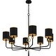 preview thumbnail 3 of 7, Lockery 8-Light Matte Black Chandelier