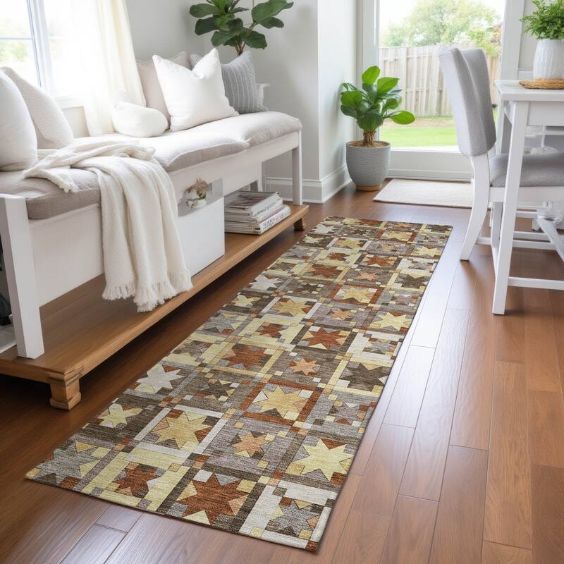 Machine Washable Indoor/ Outdoor Global Goddard Chantille Rug