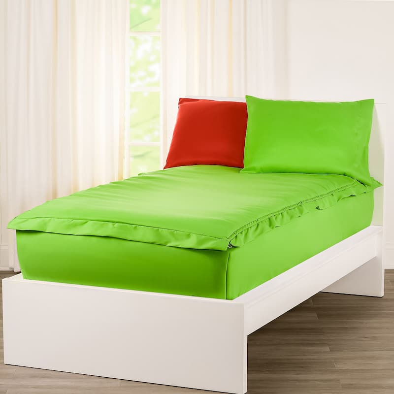 Siscovers Kelly Green Bunkie Deluxe Zipper Bedding Set