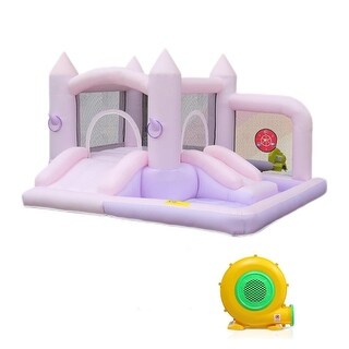 Inflatable Bounce House for Kids Castle Children Bouncer with Widen Slide