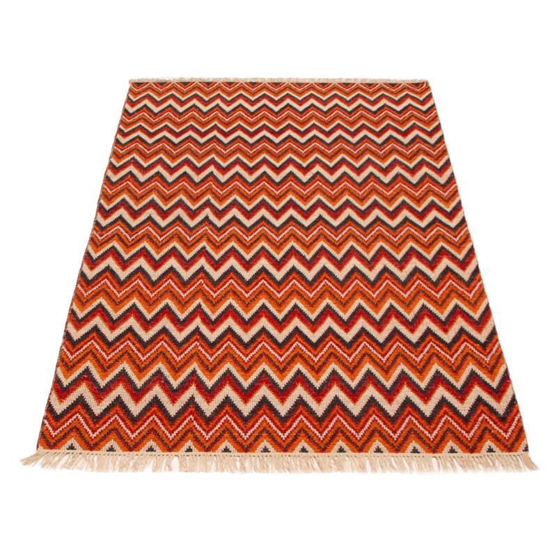 Ankara FW Red Kilim 5'1" x 8'1" - 5'1 x 8'1