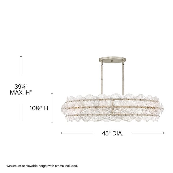 Fredrick Ramond FR30124 Rene 8 Light 45" Wide Ring Chandelier with