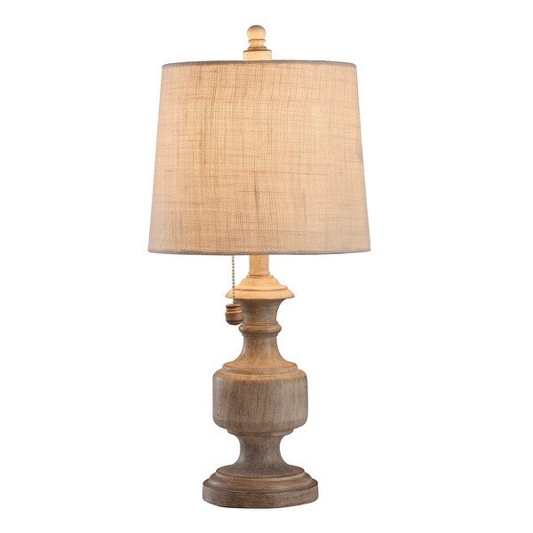 rustic distressed cream table lamp