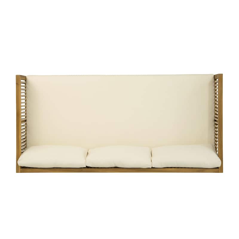 Christopher Knight Home - Acacia Wood Outdoor Patio Sofa with Rope Design