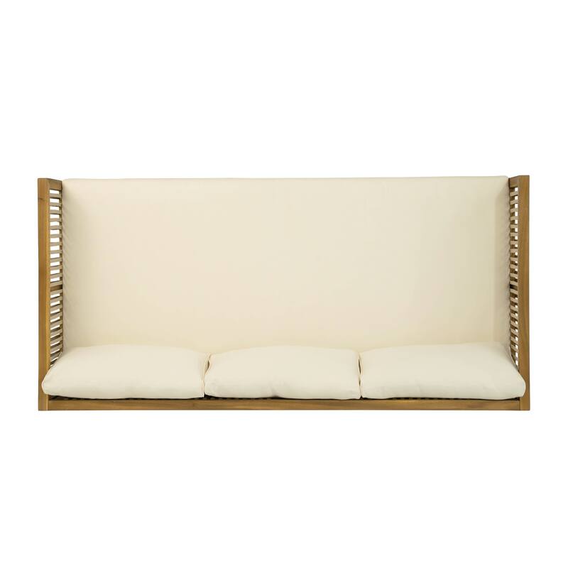 Christopher Knight Home - Outdoor Teak Finish Wood & Rope Woven Sofa Set with Coffee Table