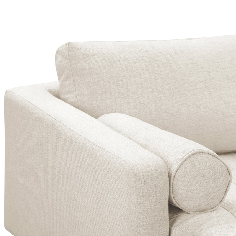 Poly and Bark Napa Fabric Left Sectional Sofa