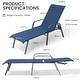 preview thumbnail 19 of 62, Set of 4 Lounge Chairs Outdoor Chaise Lounge with Arms and Adjustable Back