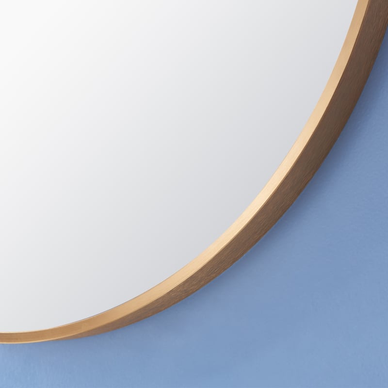 Emilia 28" Bathroom/Vanity framed Wall Mounted Mirror in Brushed Gold - 28 inches