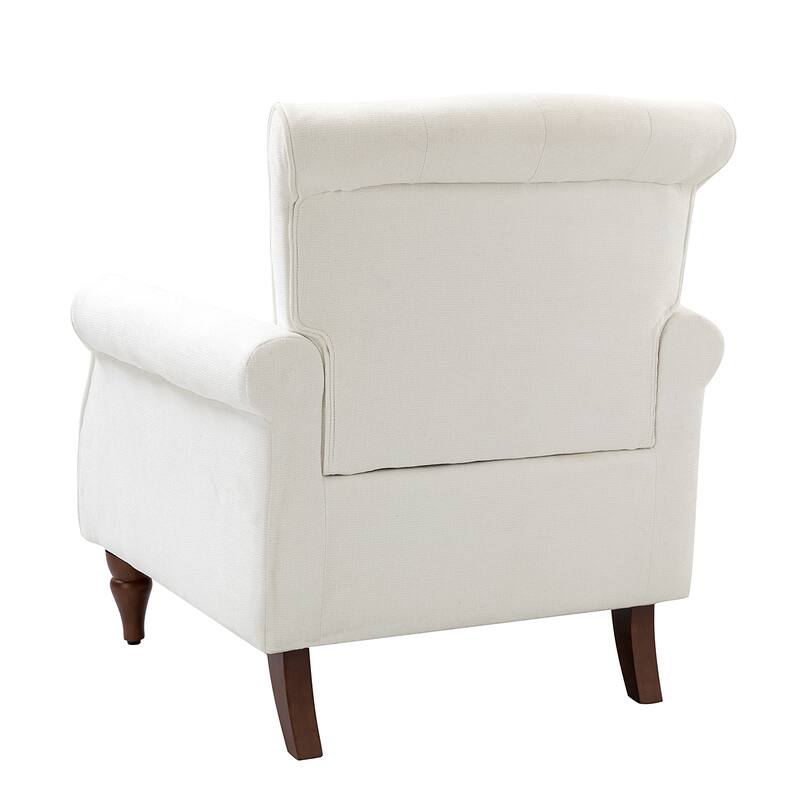 Indiges Comfy Upholstered Accent Armchair with Tufted Back Set of 2 for Bedroom Reading Office