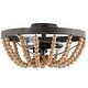 preview thumbnail 8 of 9, River of Goods Doxon Brown/Brown Metal and Wood 15-inch Semi-Flush Mount Ceiling Light - 15" x 15" x 7.5"