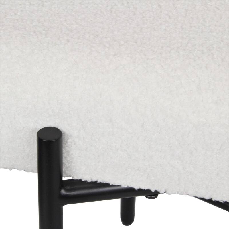 Cushion Top Entryway Bench - 47" - White and Black