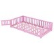 preview thumbnail 34 of 79, Modern Floor Bed with Safety Guardrails and Door, Suitable for Kids