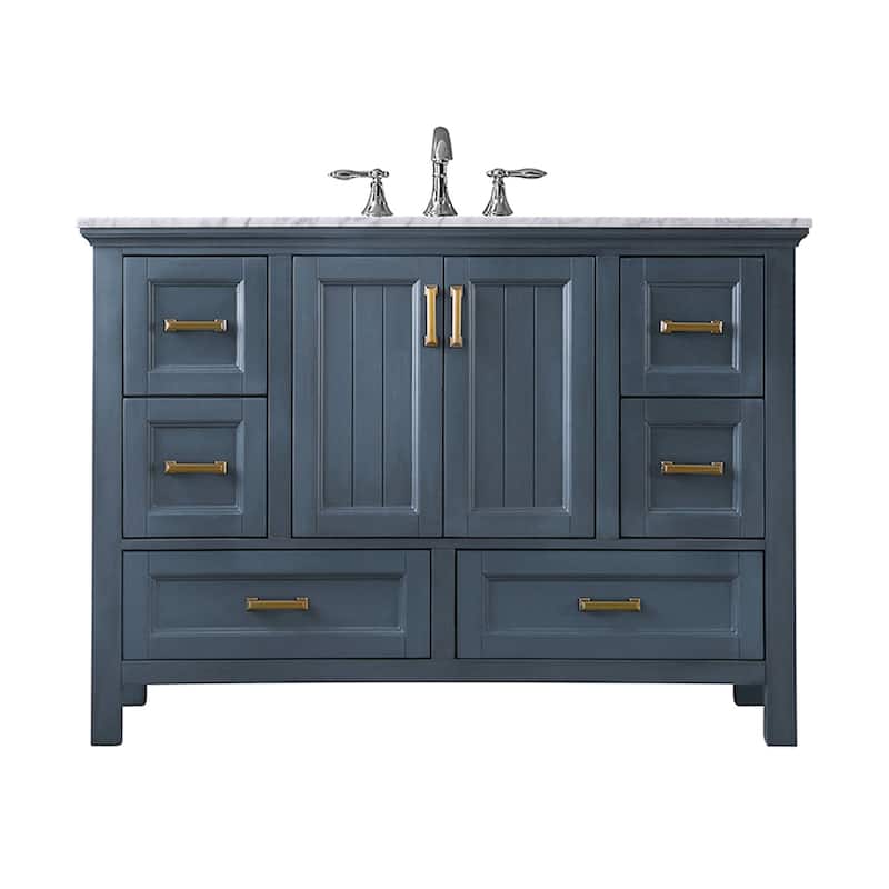 Altair Isla Single Bathroom Vanity Set and Aosta White Countertop without Mirror