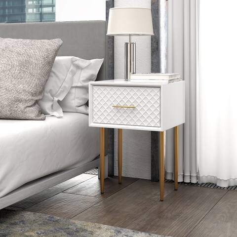 COZAYH Contemporary Spacious Drawer Nightstand Side Table, Modern Storage,Clean-Lined Transitional Style
