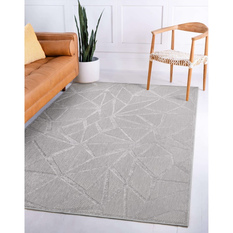 Leick Home 595587 Vennor Geometric Indoor Outdoor Area Rug Runner 2'x8' - 4'x6'