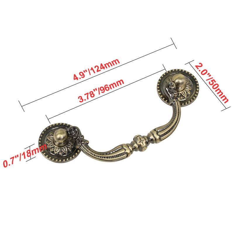 Utopia Alley Medici Drop Pull - Decorative Cabinet Drop Pull Handles for Cabinets, 3.78" Center To Center