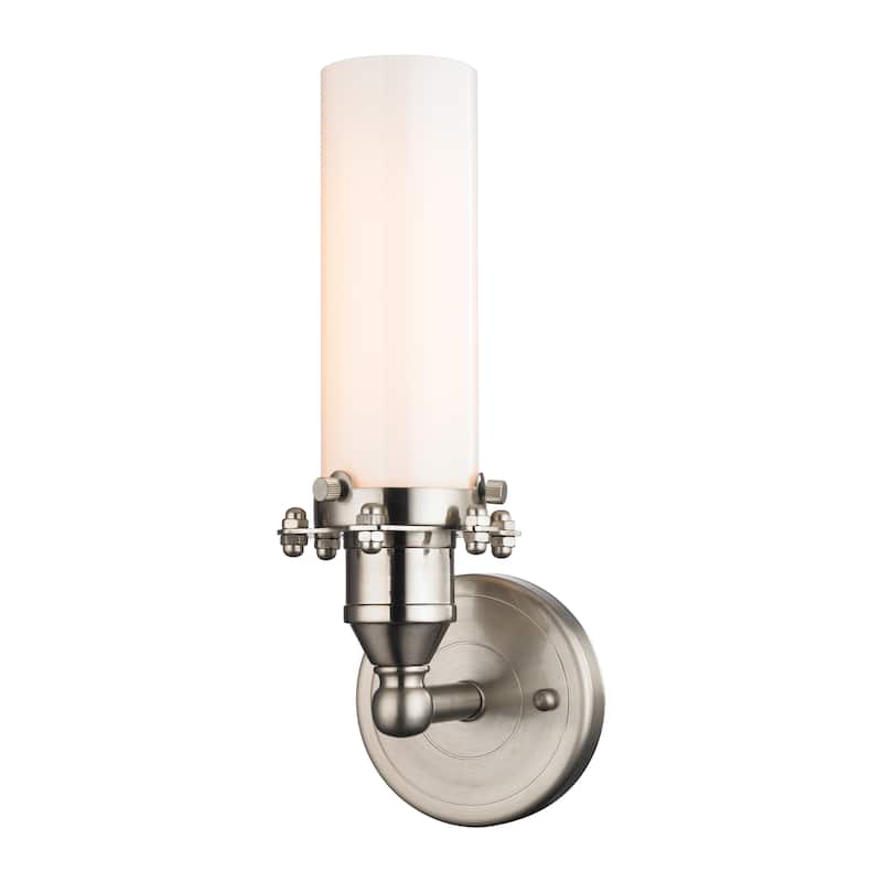 Fulton 12'' High 1-Light Sconce - Satin Nickel - 12 inch Tall