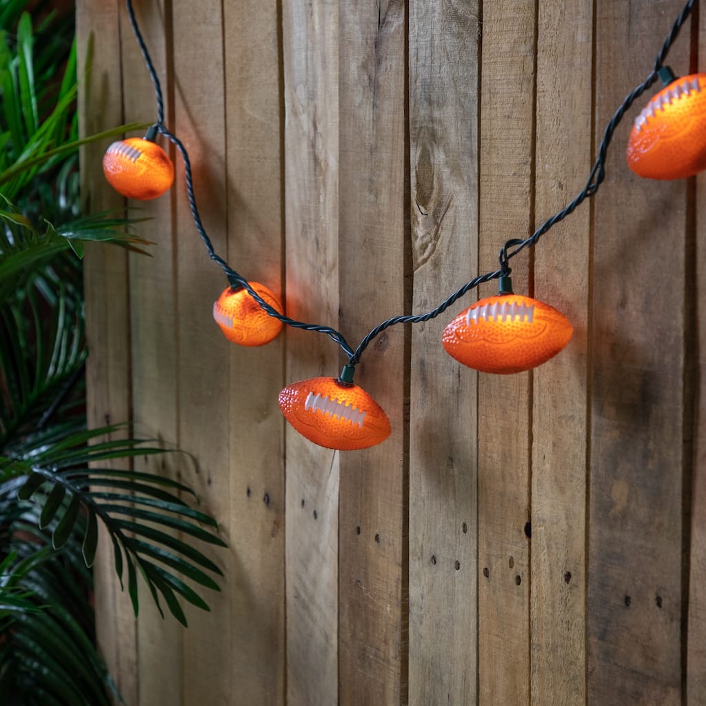 Football Indoor Outdoor Patio Light Set - 6' - Green Wire - 10ct - 102"
