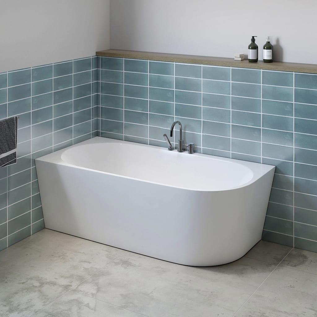 A&E Bath Willie White High-gloss Freestanding Rectangle Bathtub
