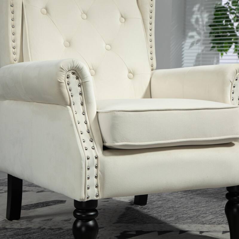 Mid Century Nailhead Decorative Armchair
