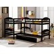 preview thumbnail 18 of 40, Functional and Aesthetic Design Twin L-Shaped Bunk bed with Trundle, Elegant Design Twin L-Shaped Bunk bed with Trundle