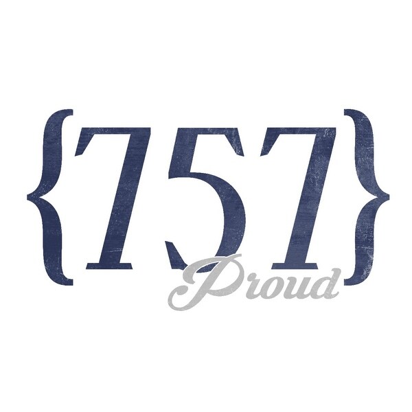Virginia Beach Virginia 757 Area Code Blue Lantern Press Artwork Art Print Multiple Sizes Available