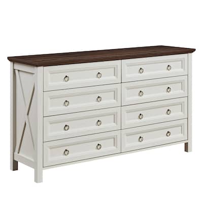 8 Drawers Wood Dresser for Bedroom