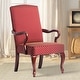 preview thumbnail 1 of 22, Copper Grove Casalis Cherry Finish Gooseneck Accent Chair