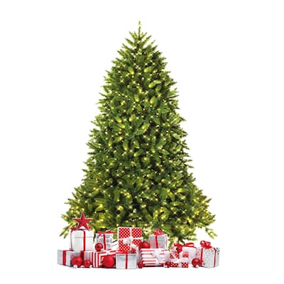 Pre-Lit Christmas Tree Premium Hinged Artificial Fir Tree