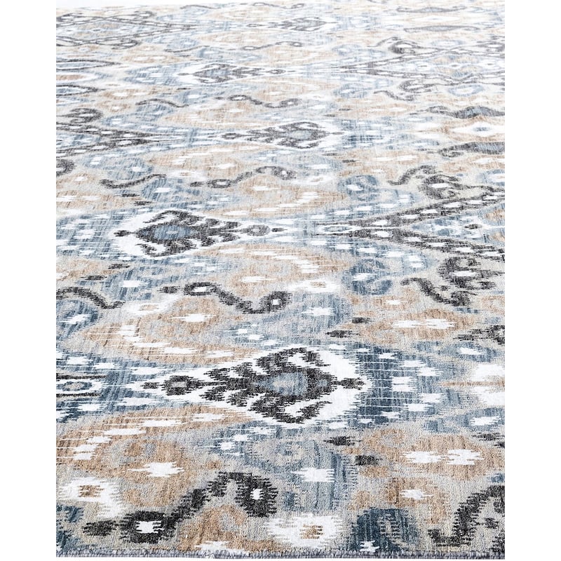 Ikat One-of-a-Kind Hand-Knotted Area Rug, Multicolor - 8' 10" x 12' 1"