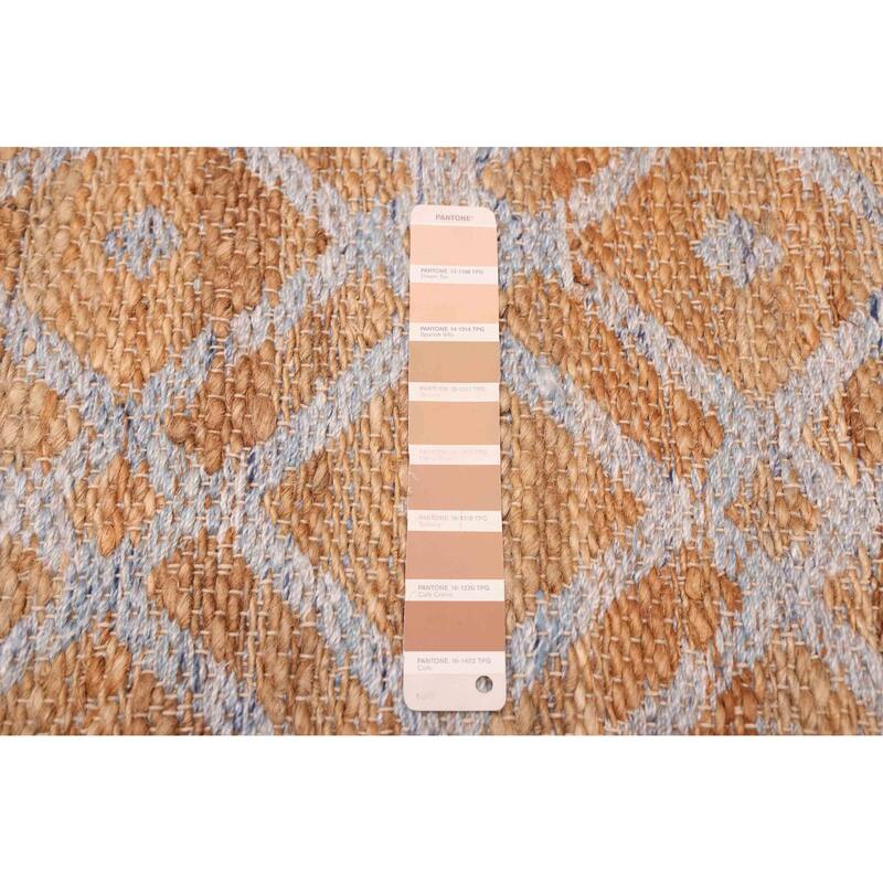 ECARPETGALLERY Flat-Weave Palas Denizli Tan Jute, Rayon Kilim - 5'3 x 7'5