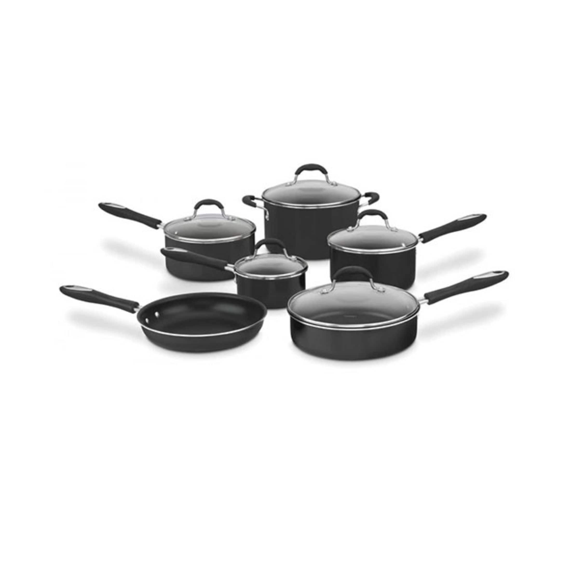 NutriChef 11 - Piece Non-Stick Aluminum Cookware Set & Reviews