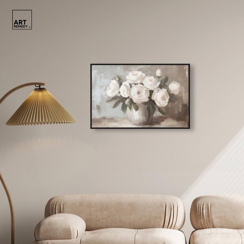 Creamy Cascade Cluster II Canvas by Art Remedy