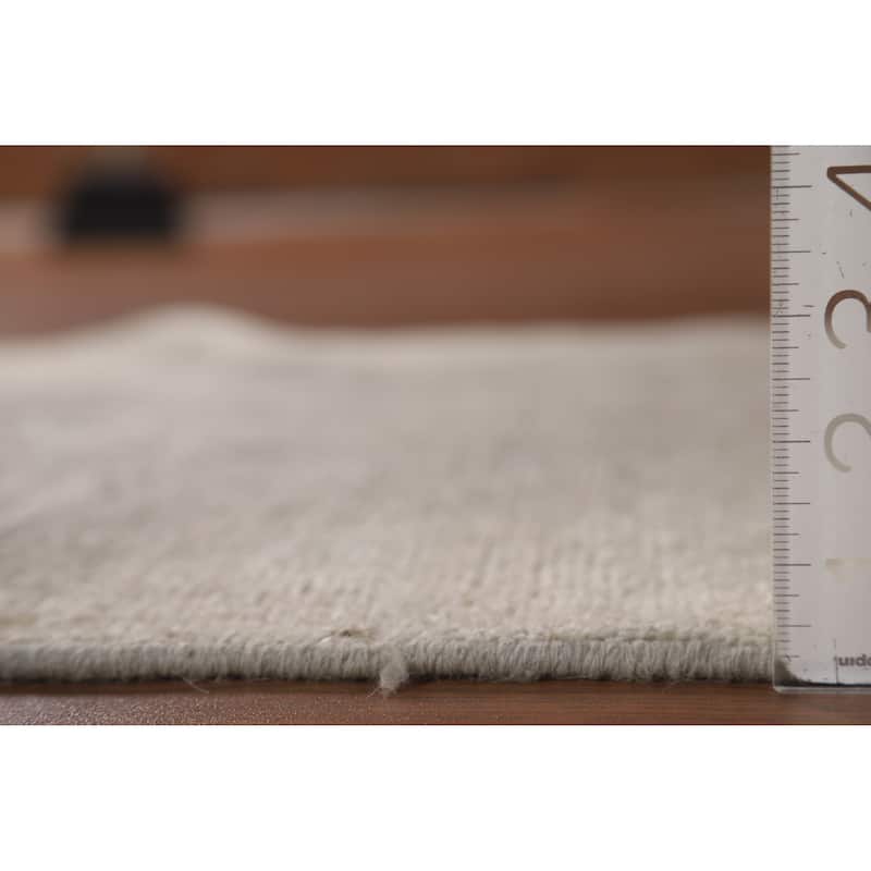Grey Vegetable Dye Oushak Turkish Runner Rug Handmade Wool Carpet - 2'10" x 9'8"