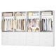preview thumbnail 72 of 76, Kyrvo Freestanding Closet System with 3 Wooden Drawers ＆ Hanging Rod ＆ Storage Shelf, Modular Walk-in Closet Organizer Wardrobe