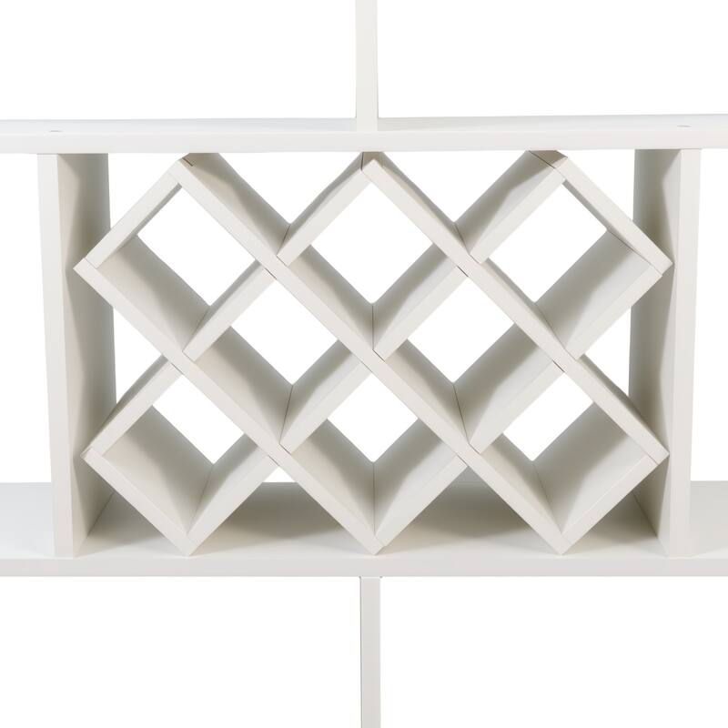 47.24" Rustic Large Wall Mounted with Wine Glass Holder