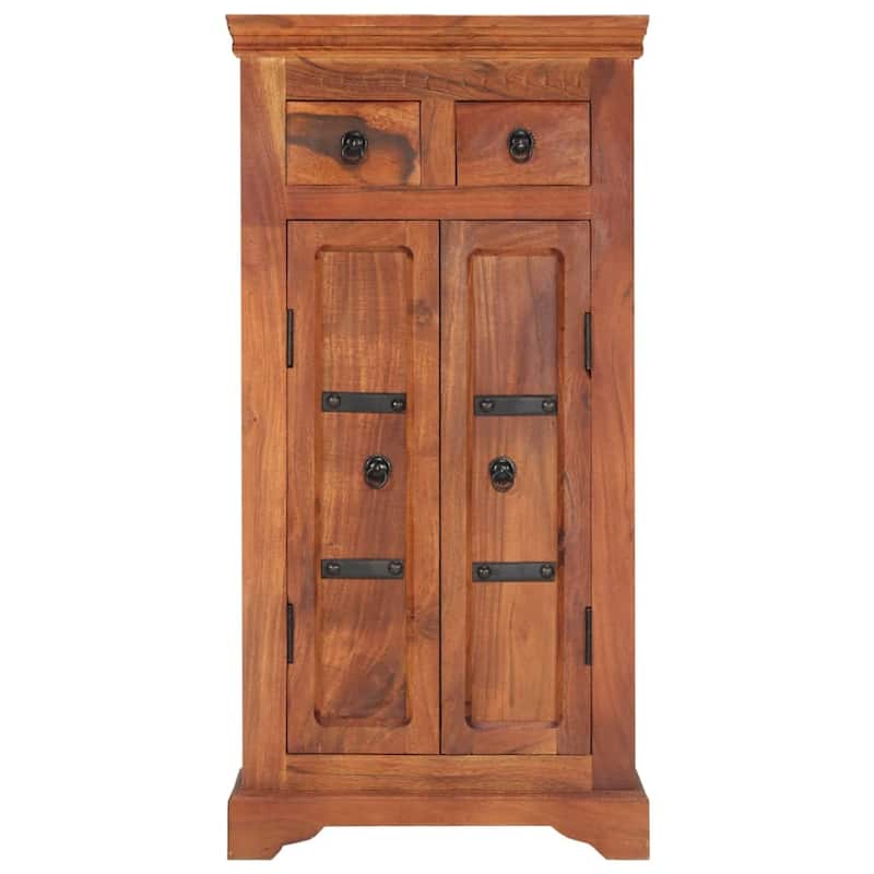 vidaXL Sideboard 19.7"x11.8"x29.4" Solid Acacia Wood - 19.7"x11.8"x39.4"