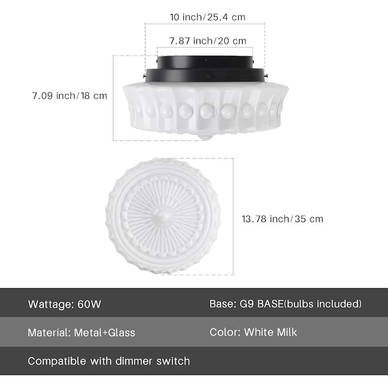 4 led bulbs ceiling light milk white hallway light glass, metal bedroom light
