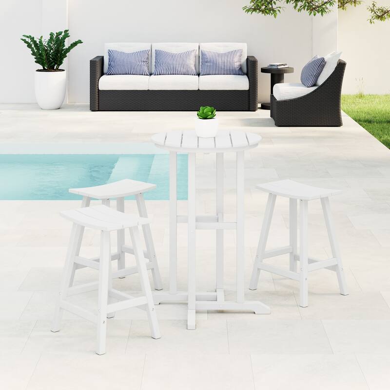 Laguna Hdpe All Weather Outdoor Patio Bistro Counter Set (4-Piece Set)