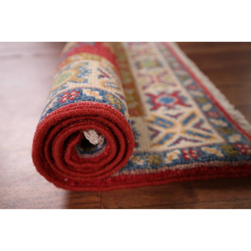 Kazak Oriental Accent Rug Hand-Knotted Traditional Wool Carpet - 2'1" x 3'0"